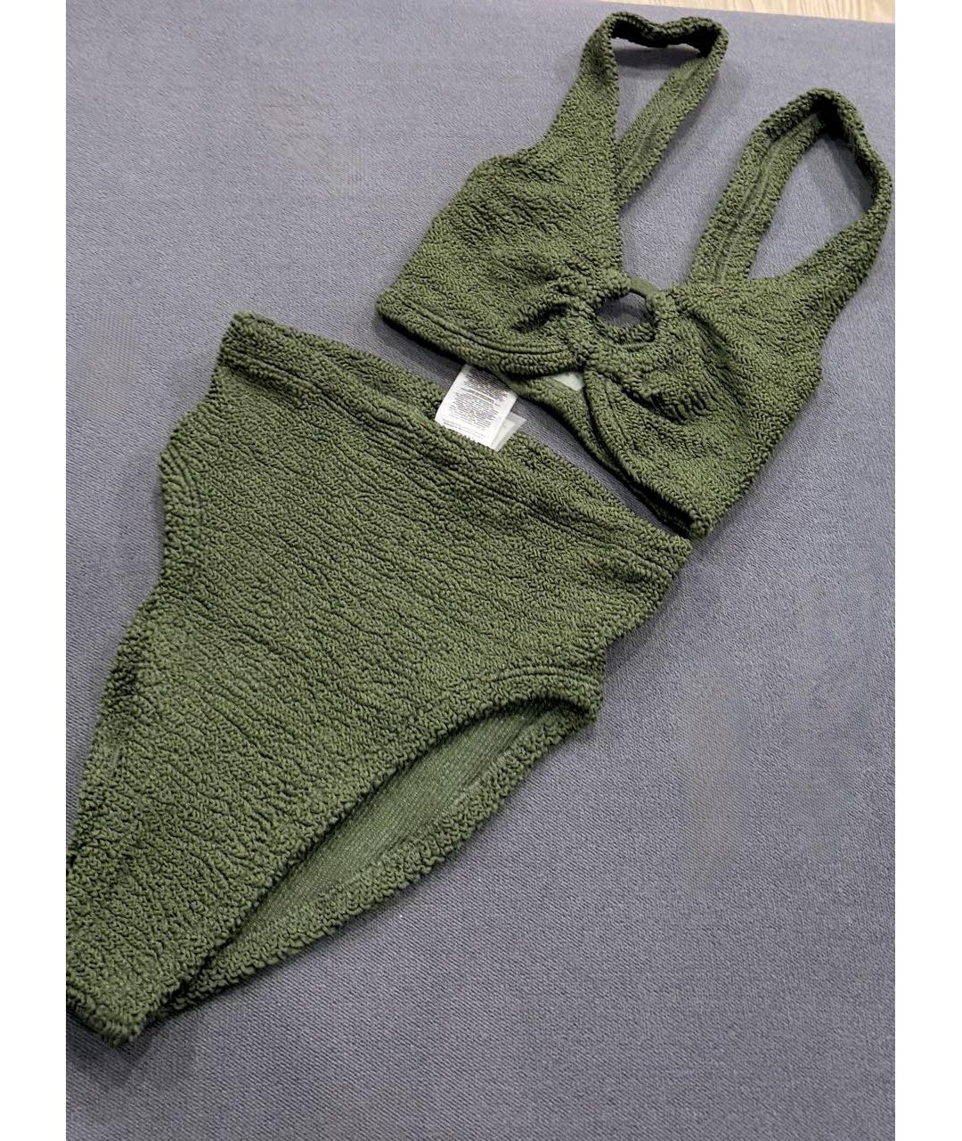 HUNZA G Хаки купальник, фото 4