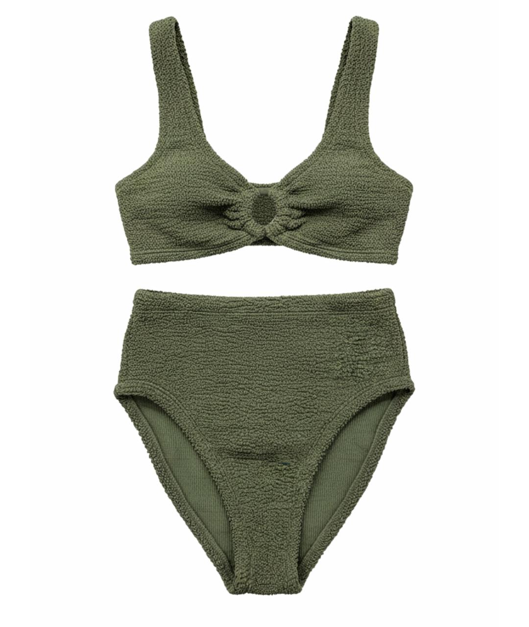 HUNZA G Хаки купальник, фото 1