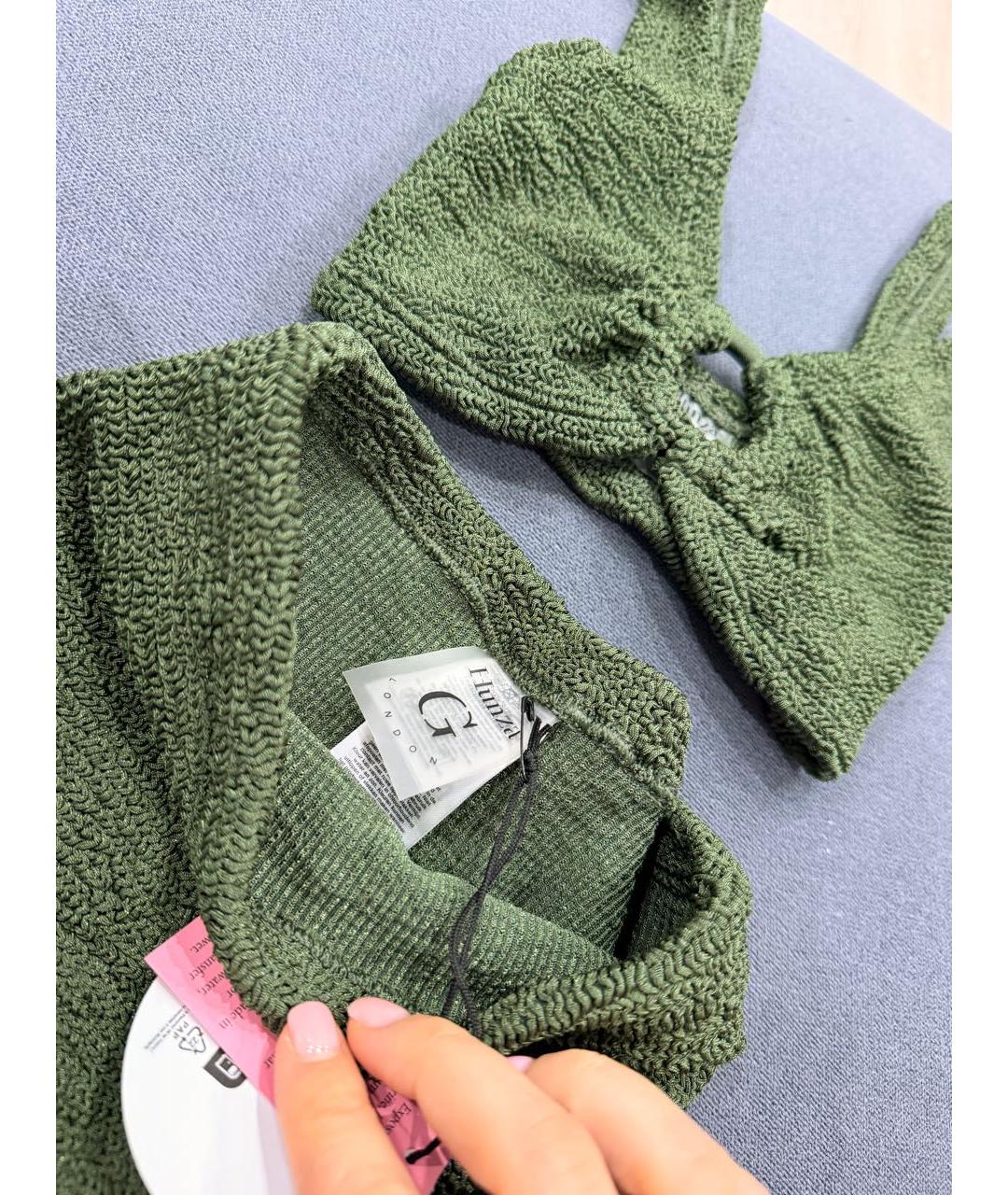 HUNZA G Хаки купальник, фото 4