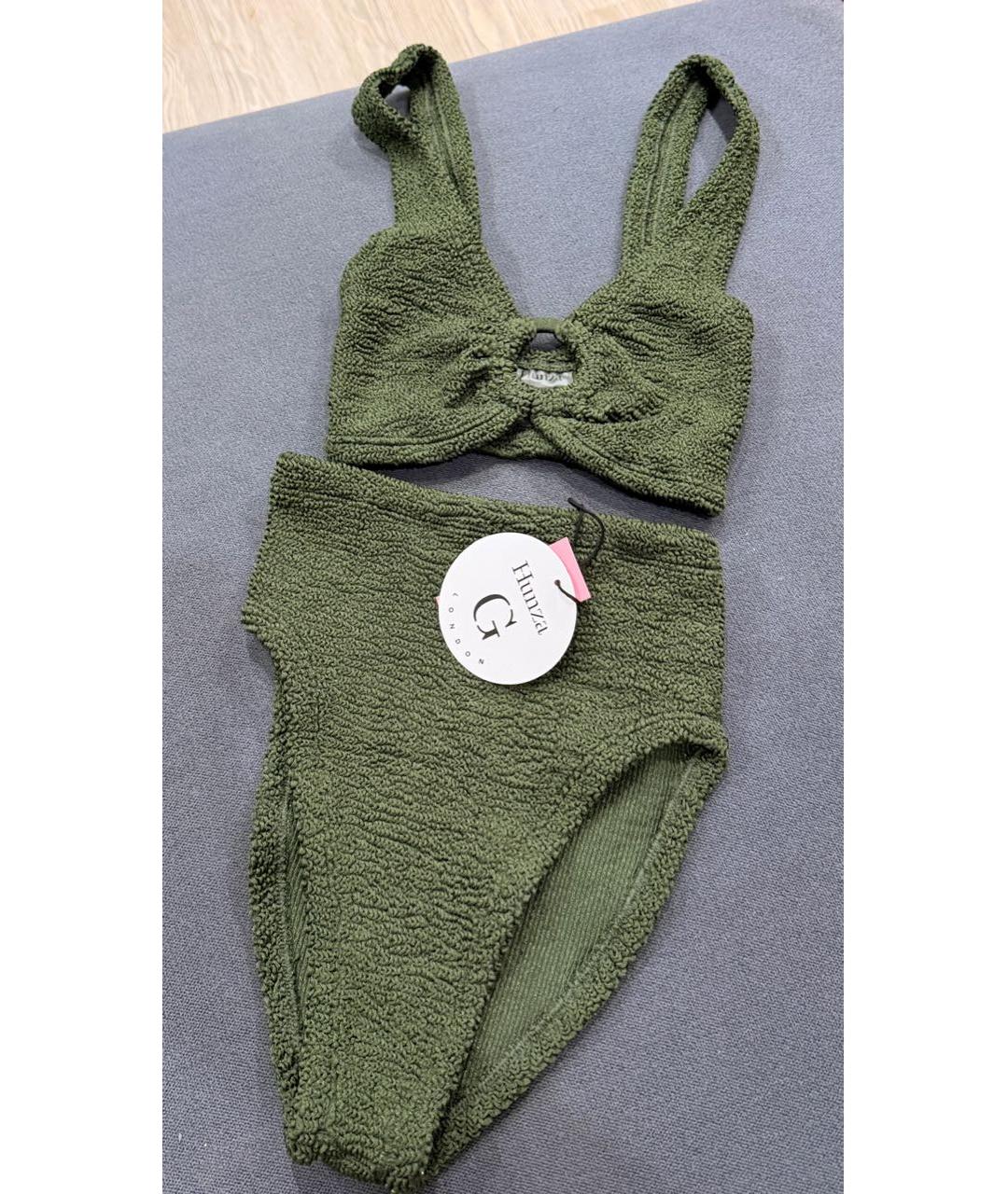 HUNZA G Хаки купальник, фото 5