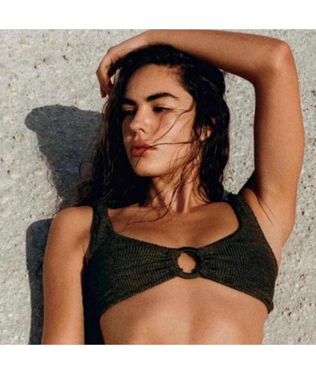 HUNZA G Хаки купальник, фото 2