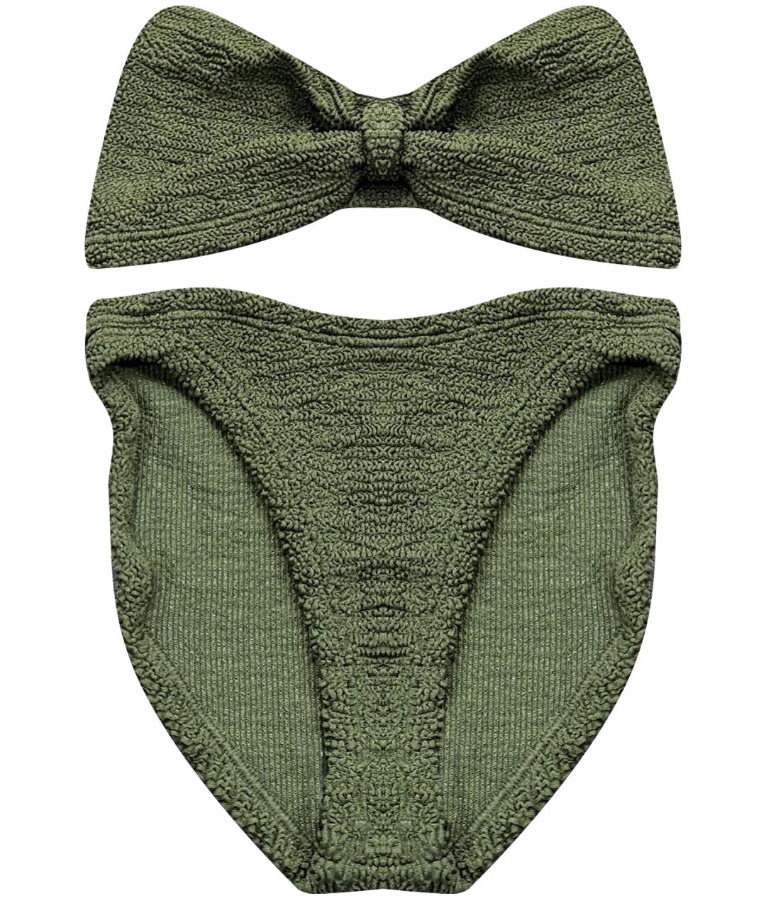 HUNZA G Хаки купальник, фото 6