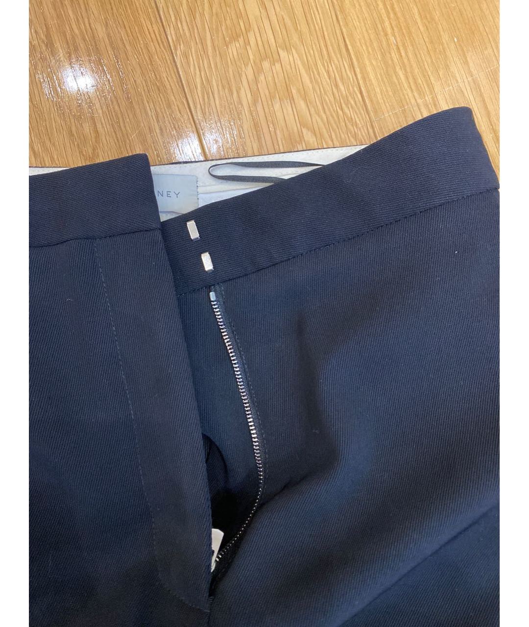 STELLA MCCARTNEY Черные шерстяные прямые брюки, фото 3
