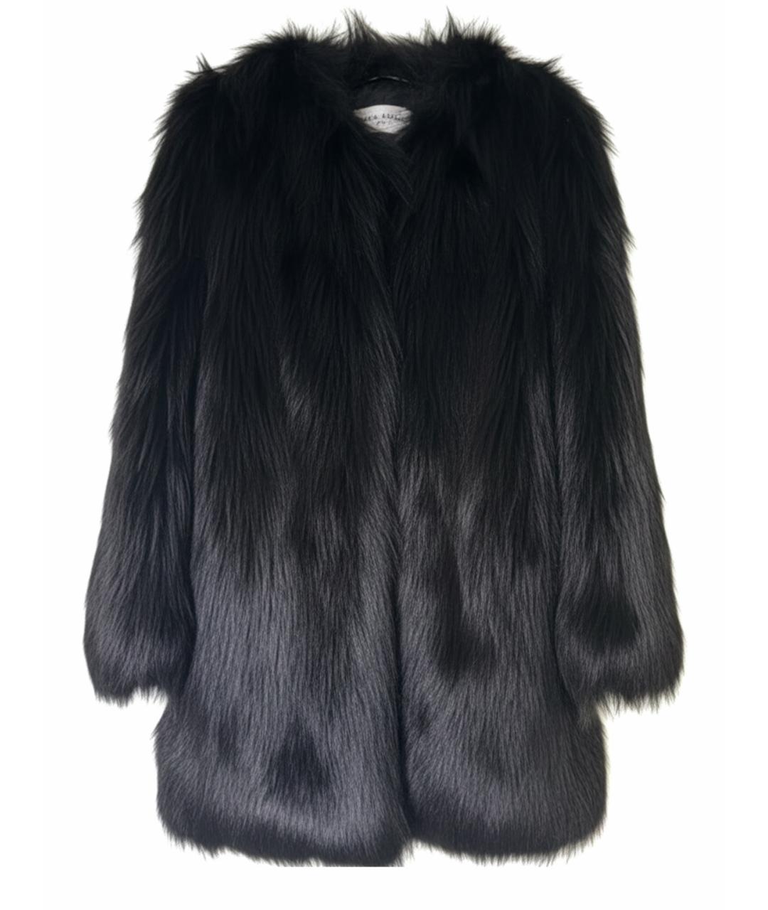 SAINT LAURENT Черная меховая шуба, фото 9