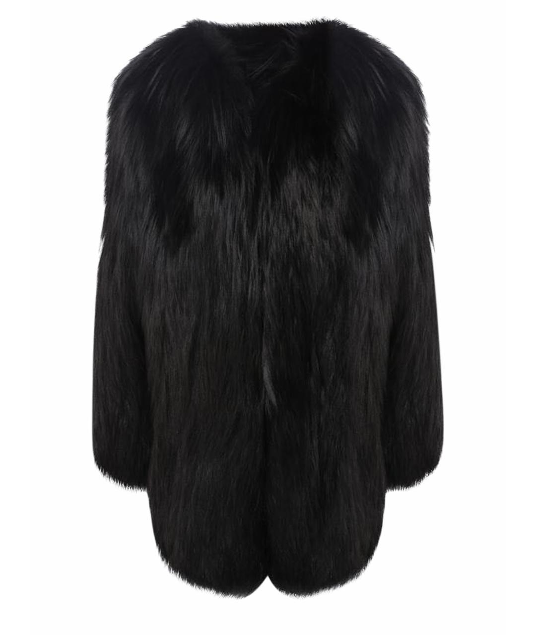 SAINT LAURENT Черная меховая шуба, фото 1