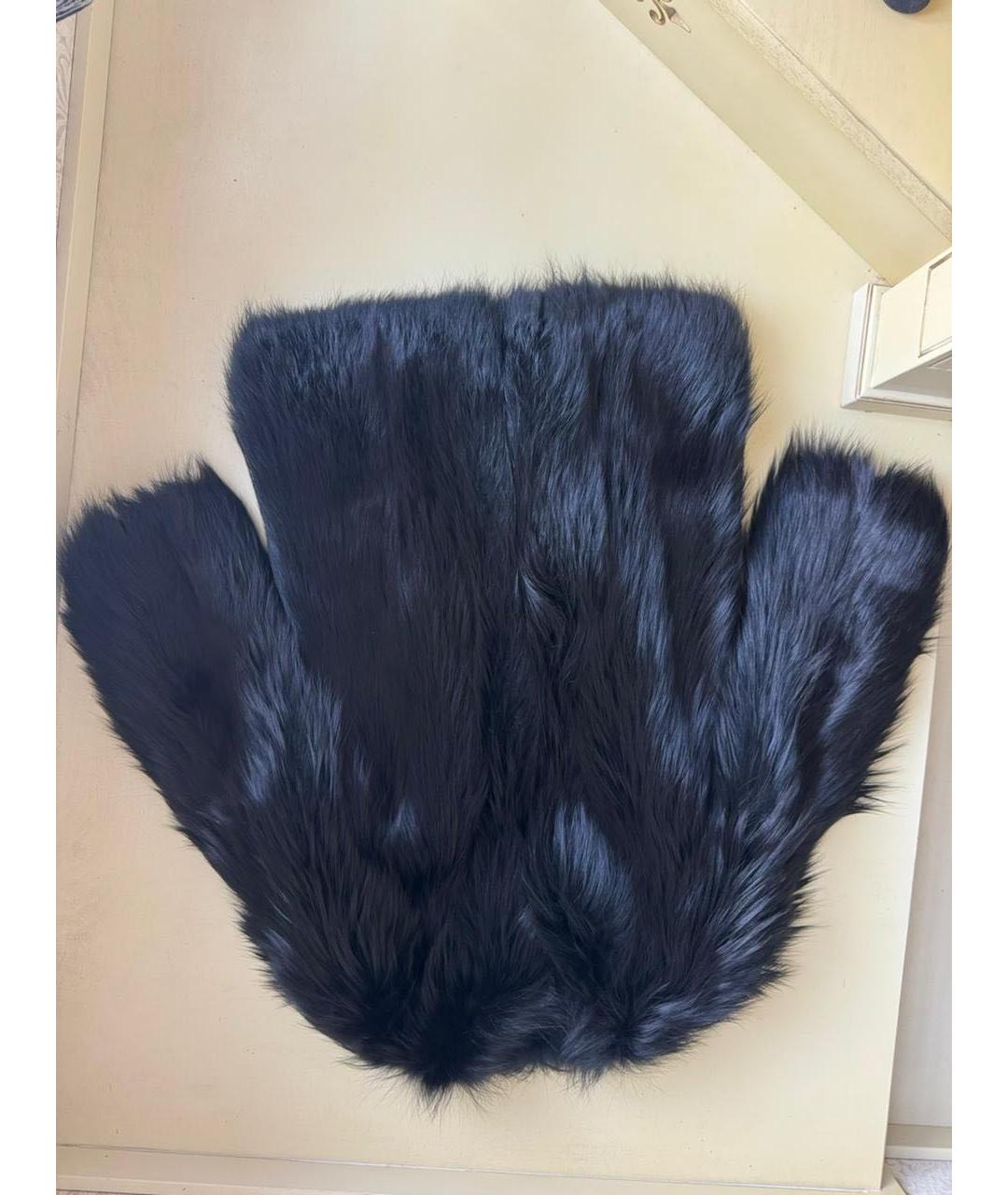 SAINT LAURENT Черная меховая шуба, фото 5