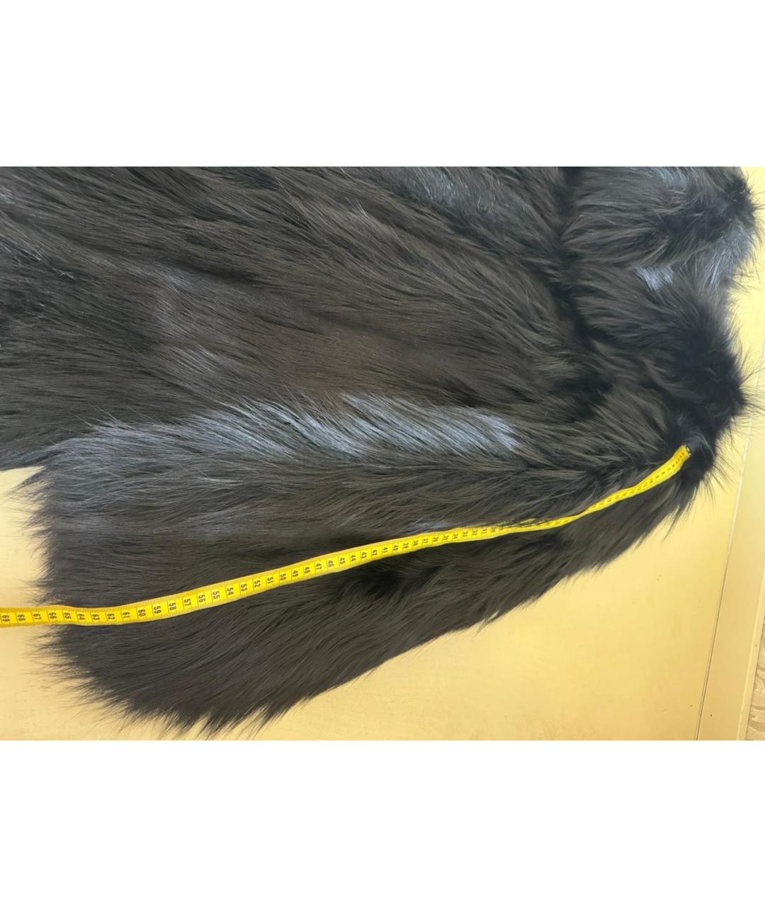 SAINT LAURENT Черная меховая шуба, фото 7