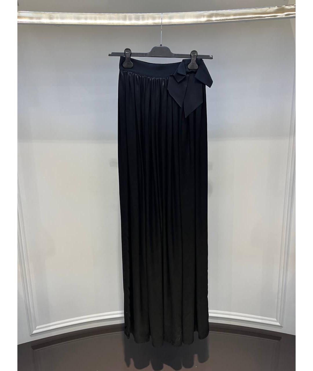 LANVIN Черная вискозная юбка макси, фото 3