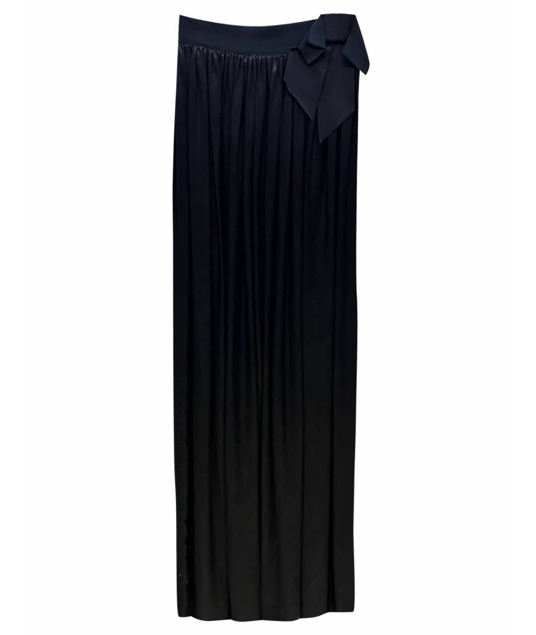 LANVIN Черная вискозная юбка макси, фото 1