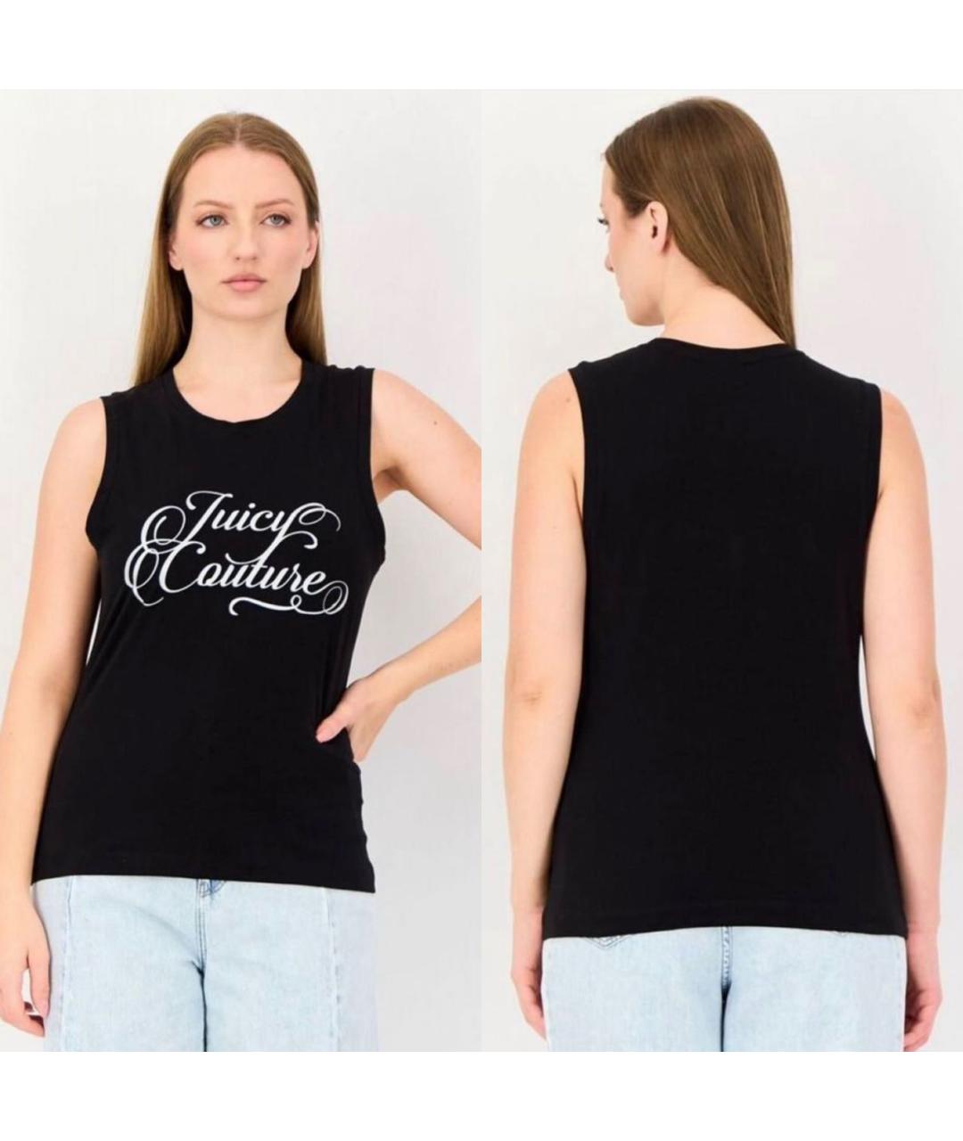 JUICY COUTURE Черная хлопковая майка, фото 7