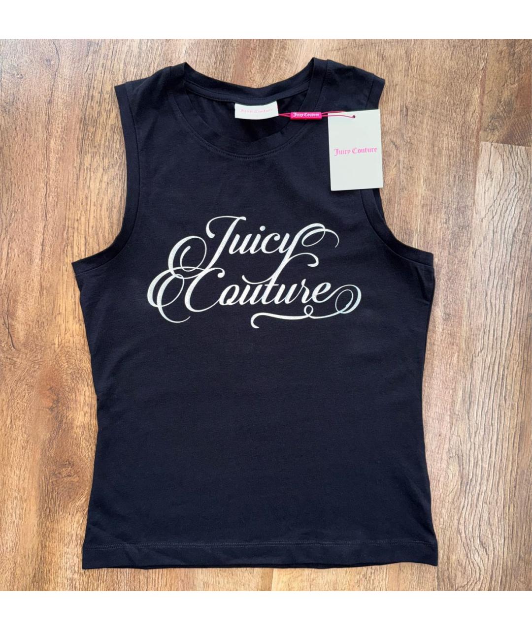 JUICY COUTURE Черная хлопковая майка, фото 9