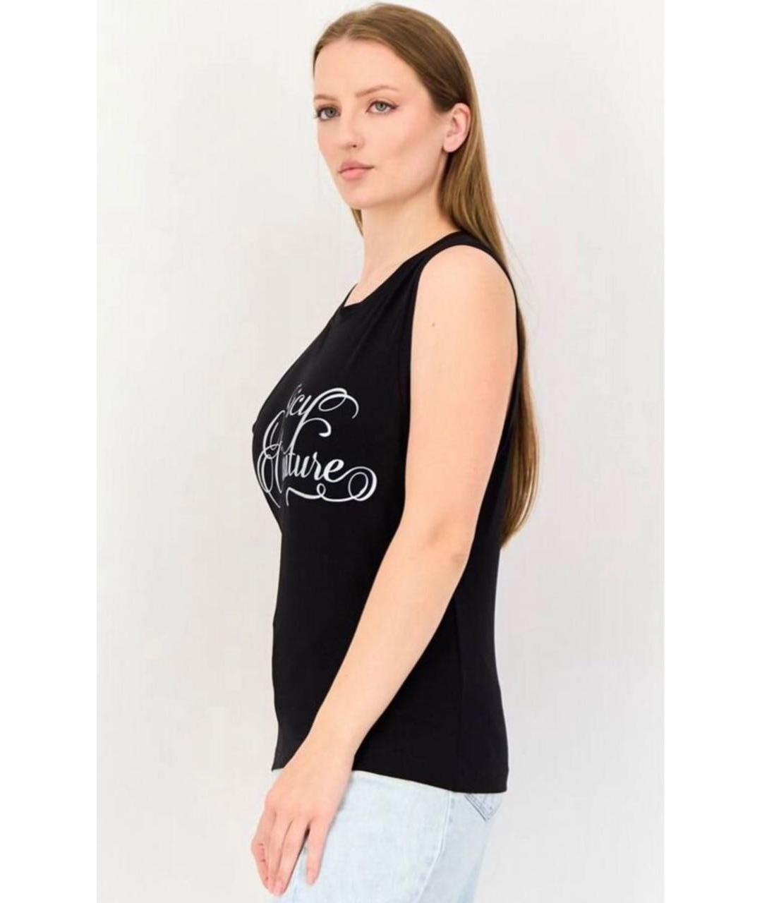 JUICY COUTURE Черная хлопковая майка, фото 8