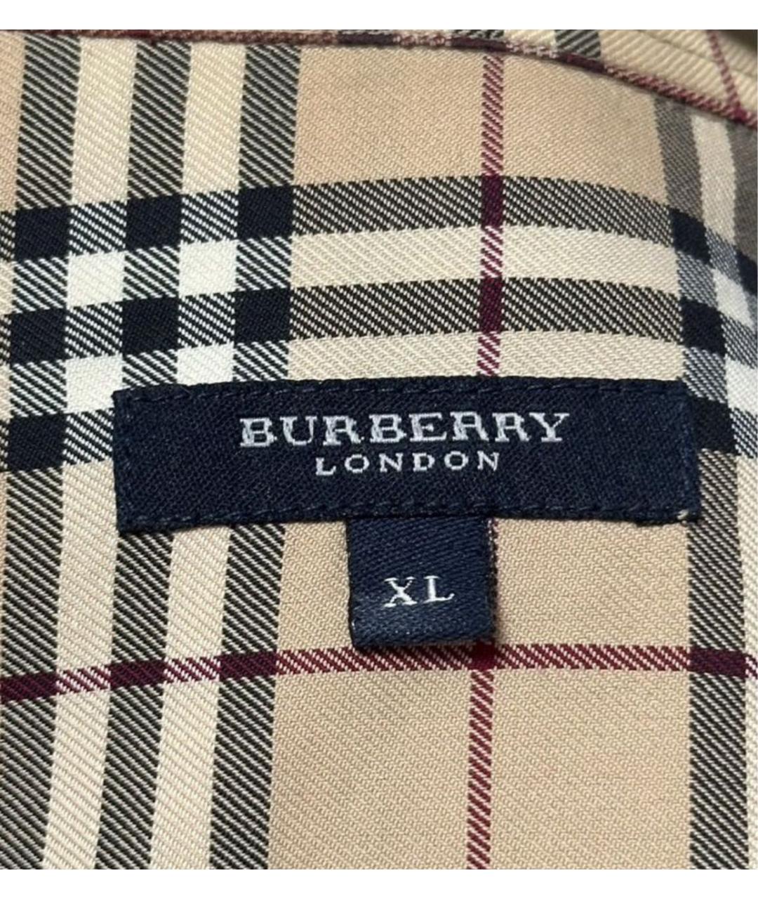 BURBERRY Бежевая хлопковая кэжуал рубашка, фото 3