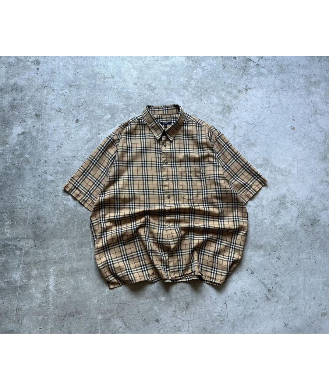 BURBERRY Бежевая хлопковая кэжуал рубашка, фото 5