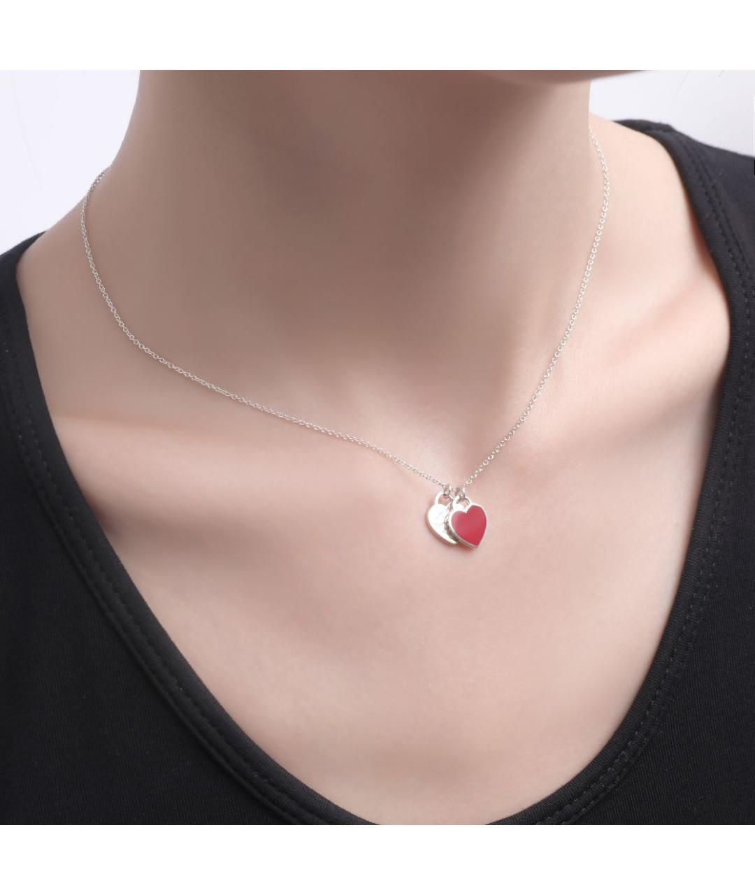 TIFFANY&CO Красная серебряная подвеска, фото 4