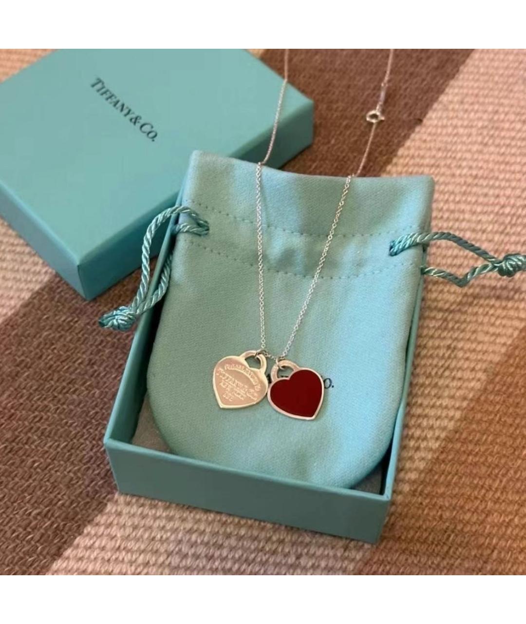 TIFFANY&CO Красная серебряная подвеска, фото 5