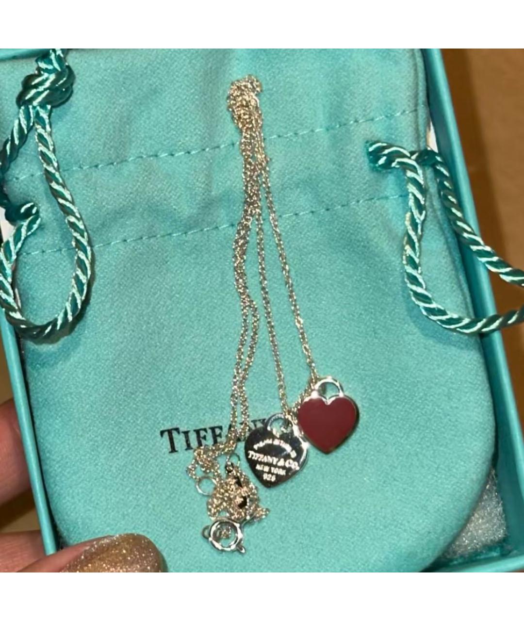 TIFFANY&CO Красная серебряная подвеска, фото 6
