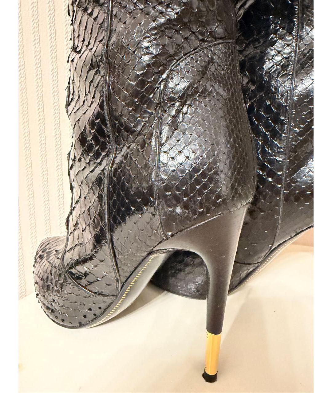 TOM FORD Черные кожаные ботфорты, фото 3