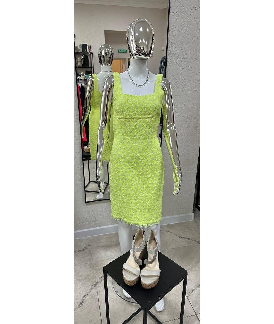 MOSCHINO Желтое хлопковое повседневное платье, фото 7