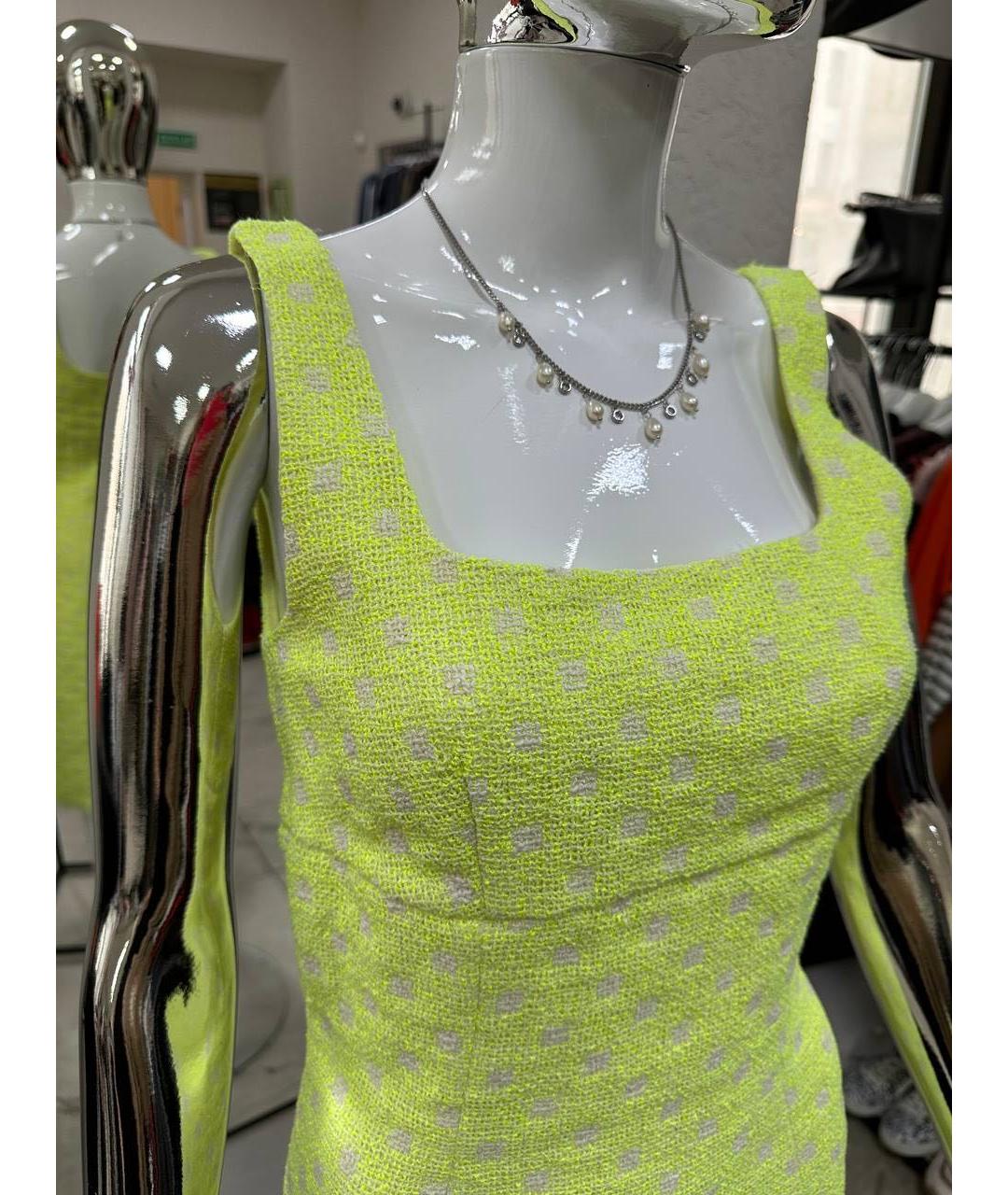 MOSCHINO Желтое хлопковое повседневное платье, фото 8