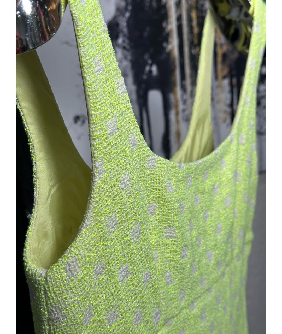 MOSCHINO Желтое хлопковое повседневное платье, фото 3