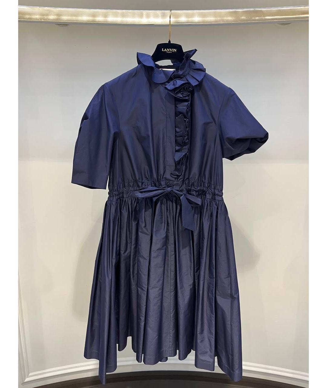 LANVIN Синее повседневное платье, фото 3