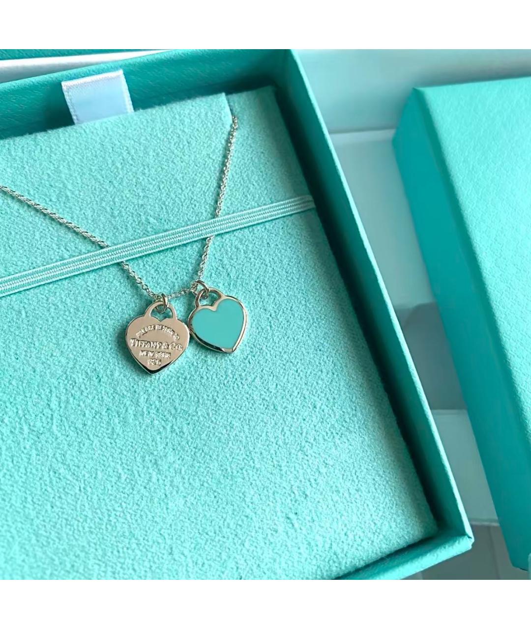 TIFFANY&CO Бирюзовая серебряная подвеска, фото 6