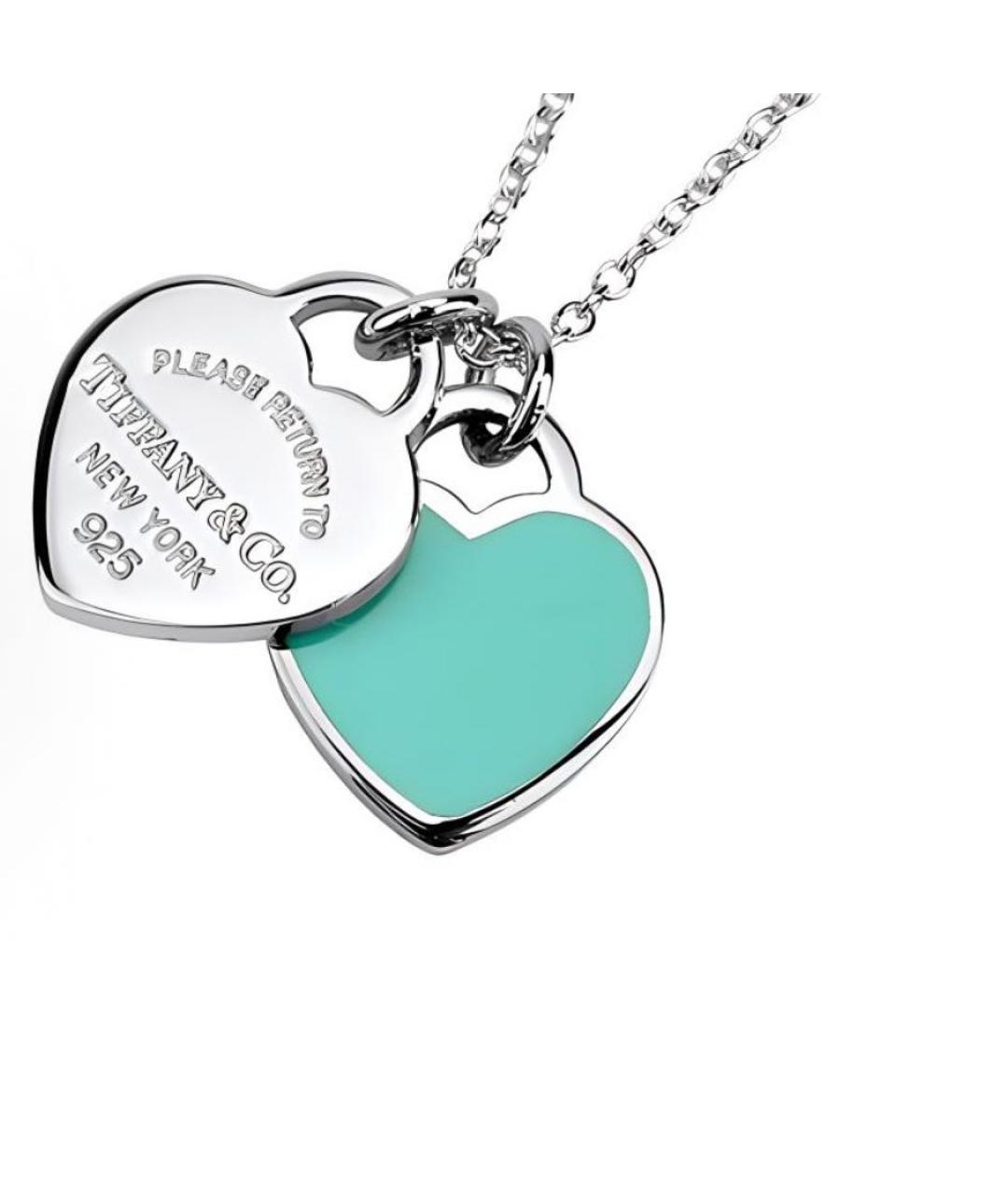 TIFFANY&CO Бирюзовая серебряная подвеска, фото 2