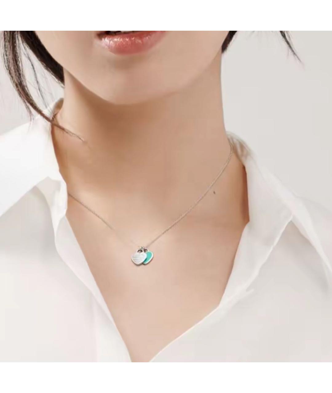 TIFFANY&CO Бирюзовая серебряная подвеска, фото 4