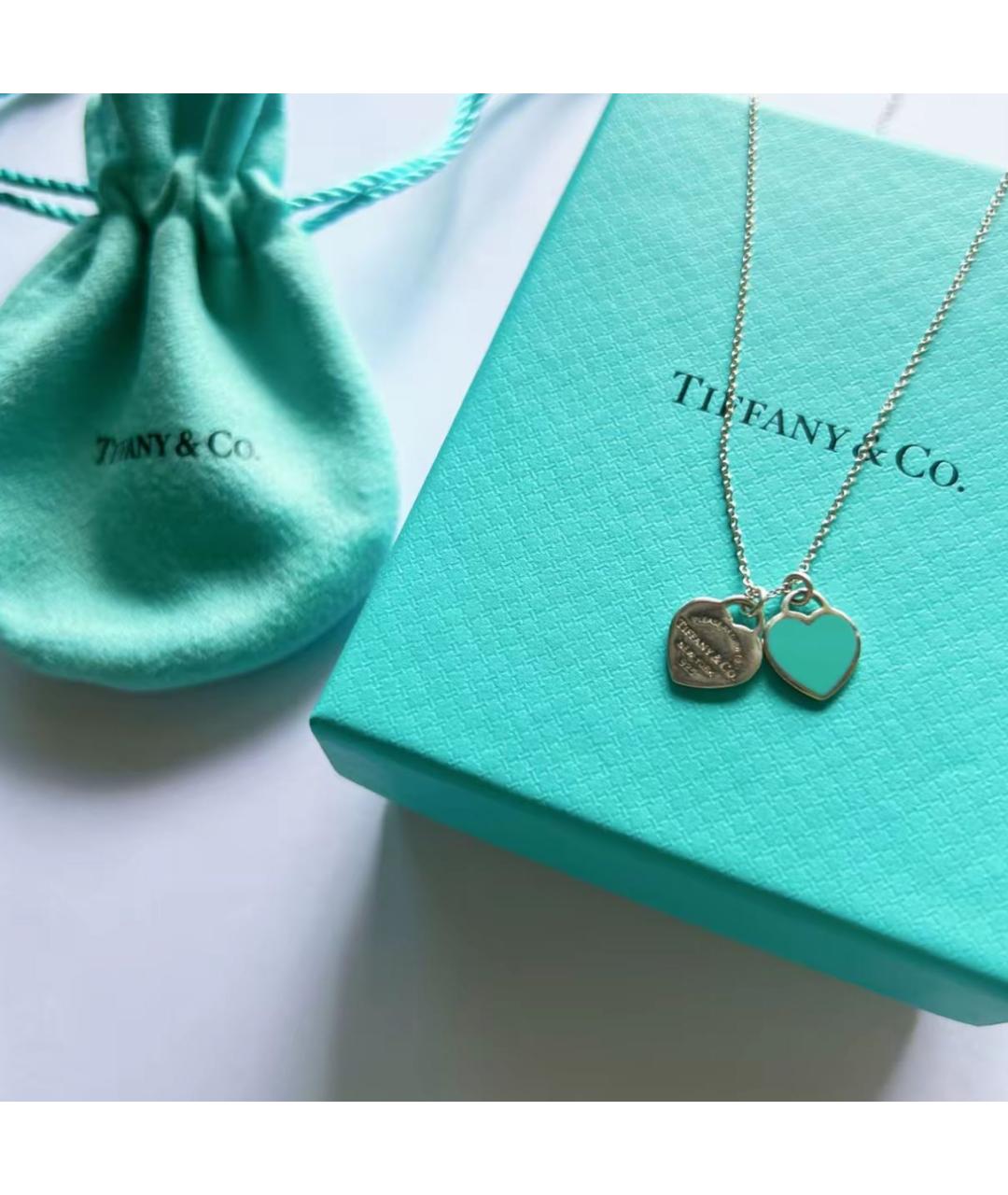 TIFFANY&CO Бирюзовая серебряная подвеска, фото 5