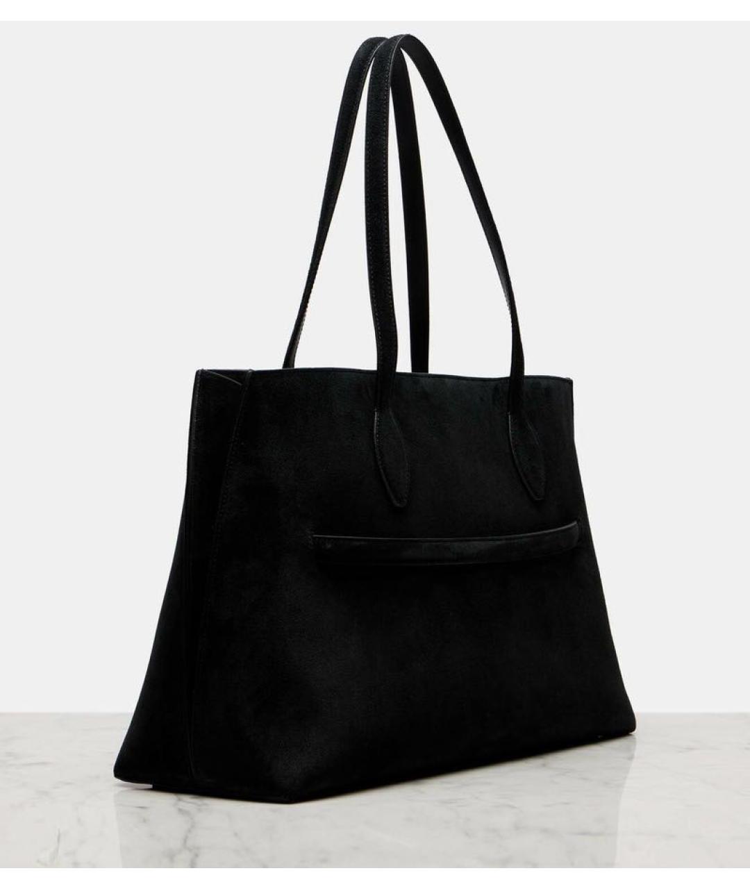 TOTEME Черная замшевая сумка с короткими ручками, фото 5