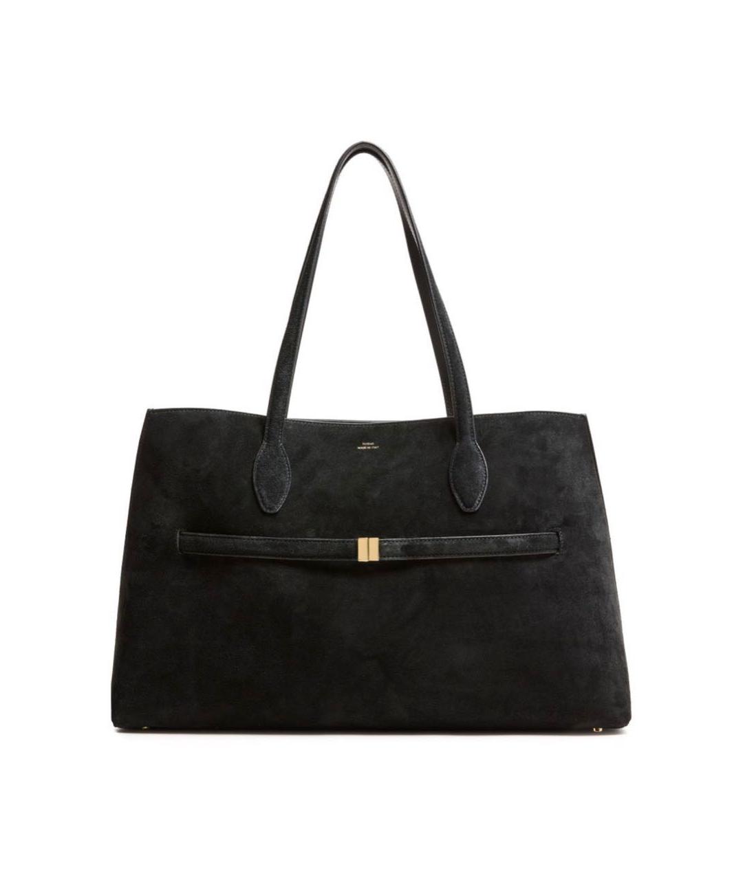 TOTEME Черная замшевая сумка с короткими ручками, фото 6
