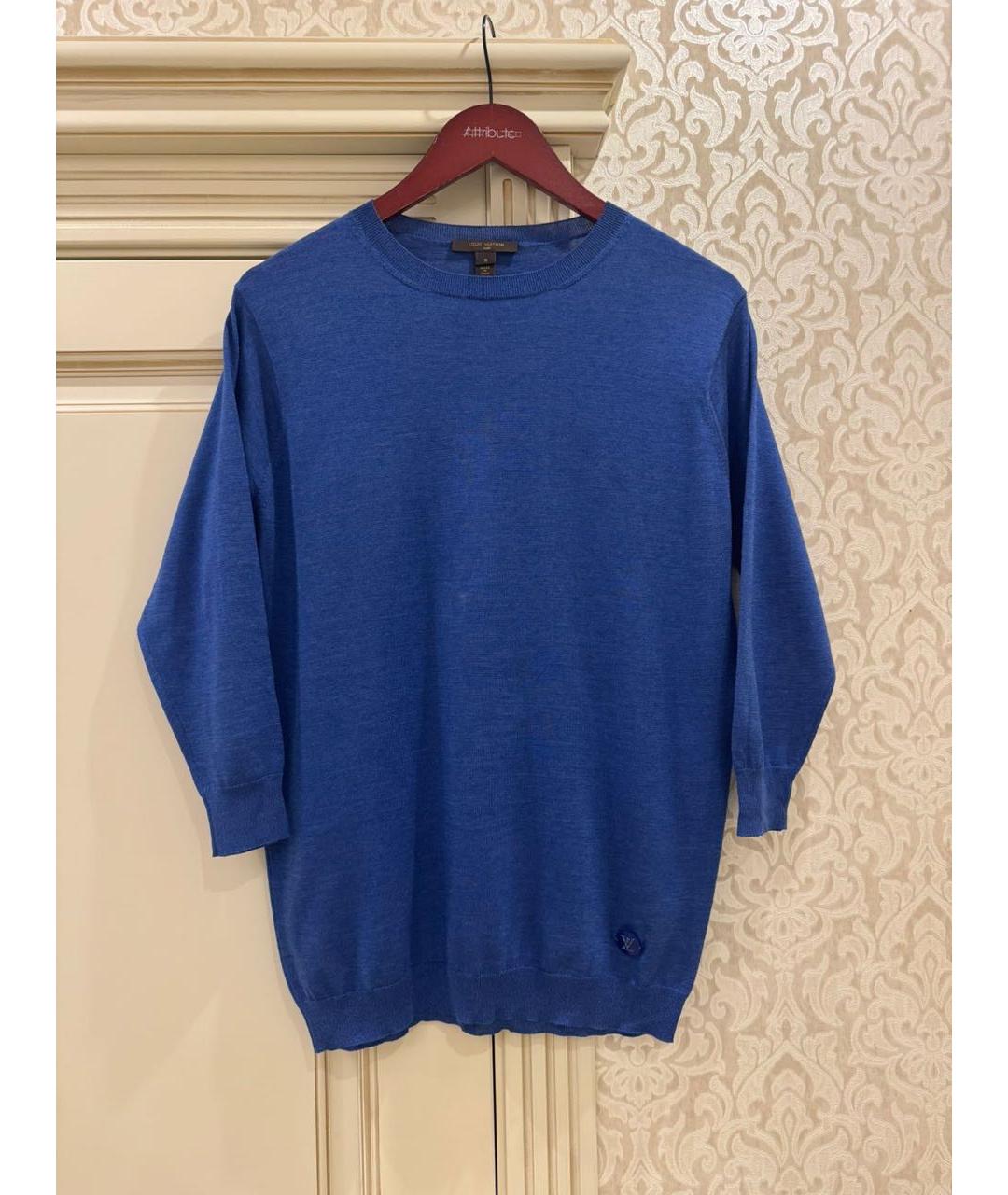 LOUIS VUITTON Синий кашемировый джемпер / свитер, фото 9