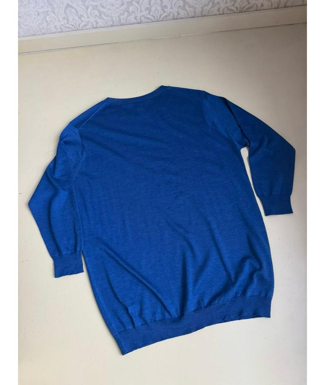 LOUIS VUITTON Синий кашемировый джемпер / свитер, фото 2