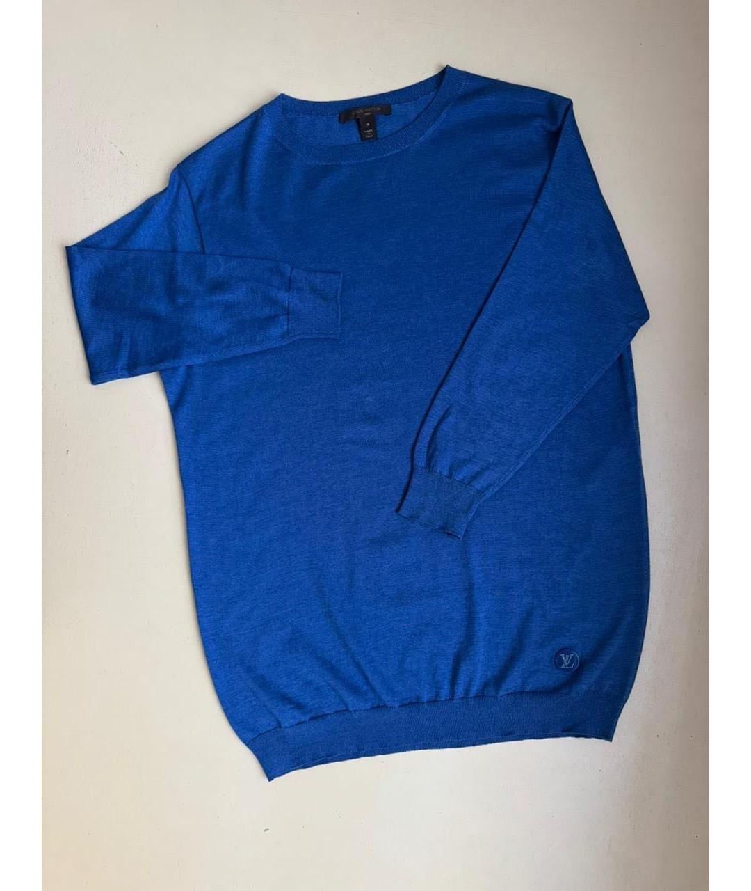 LOUIS VUITTON Синий кашемировый джемпер / свитер, фото 6