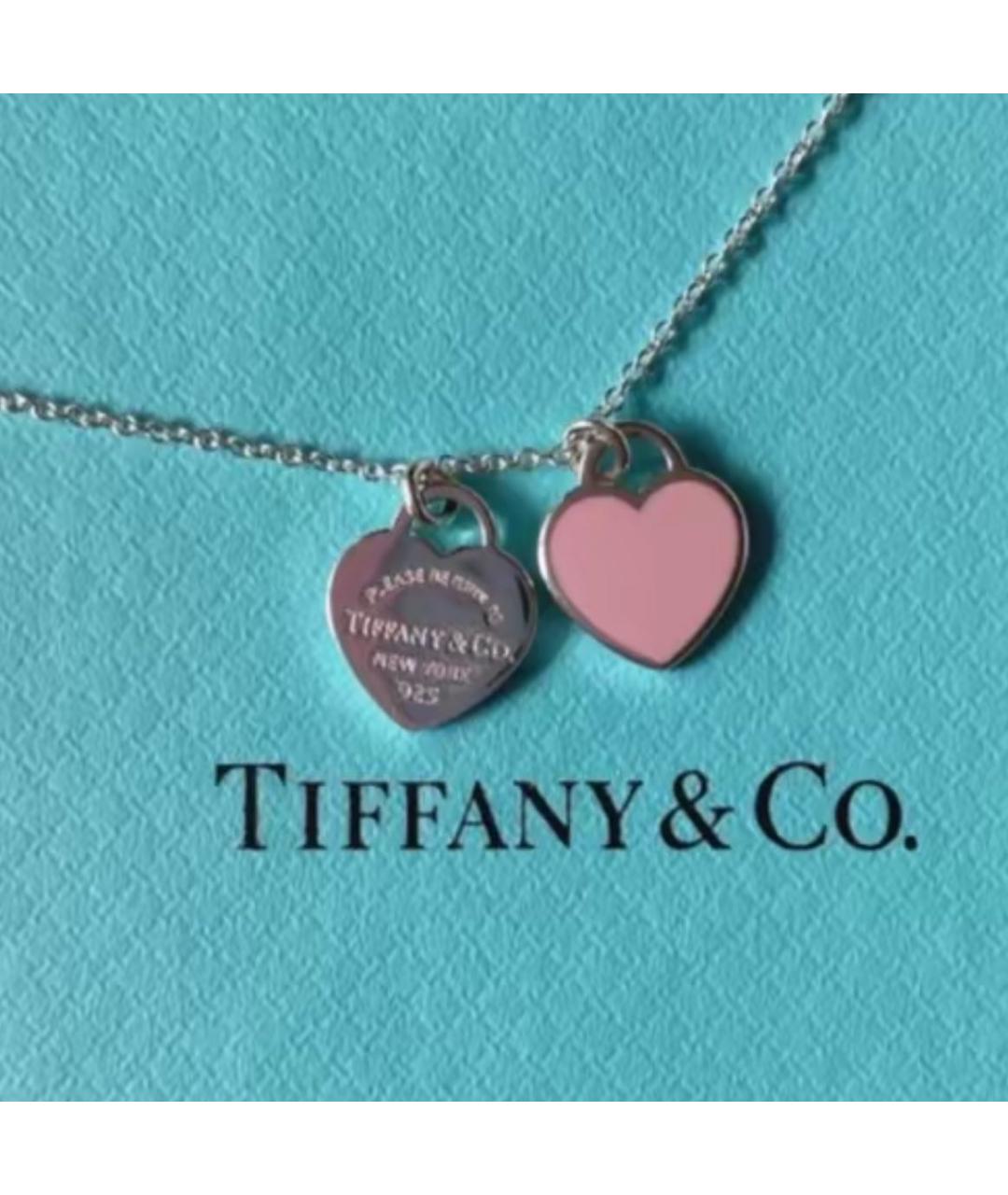 TIFFANY&CO Розовая серебряная подвеска, фото 3