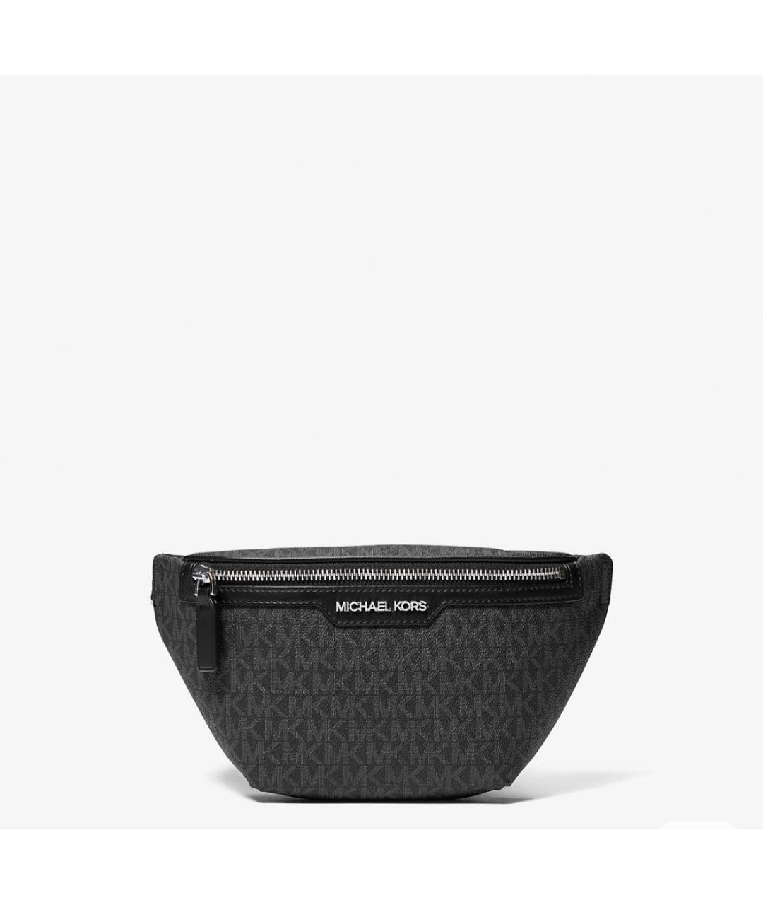 MICHAEL KORS Черная кожаная поясная сумка, фото 5