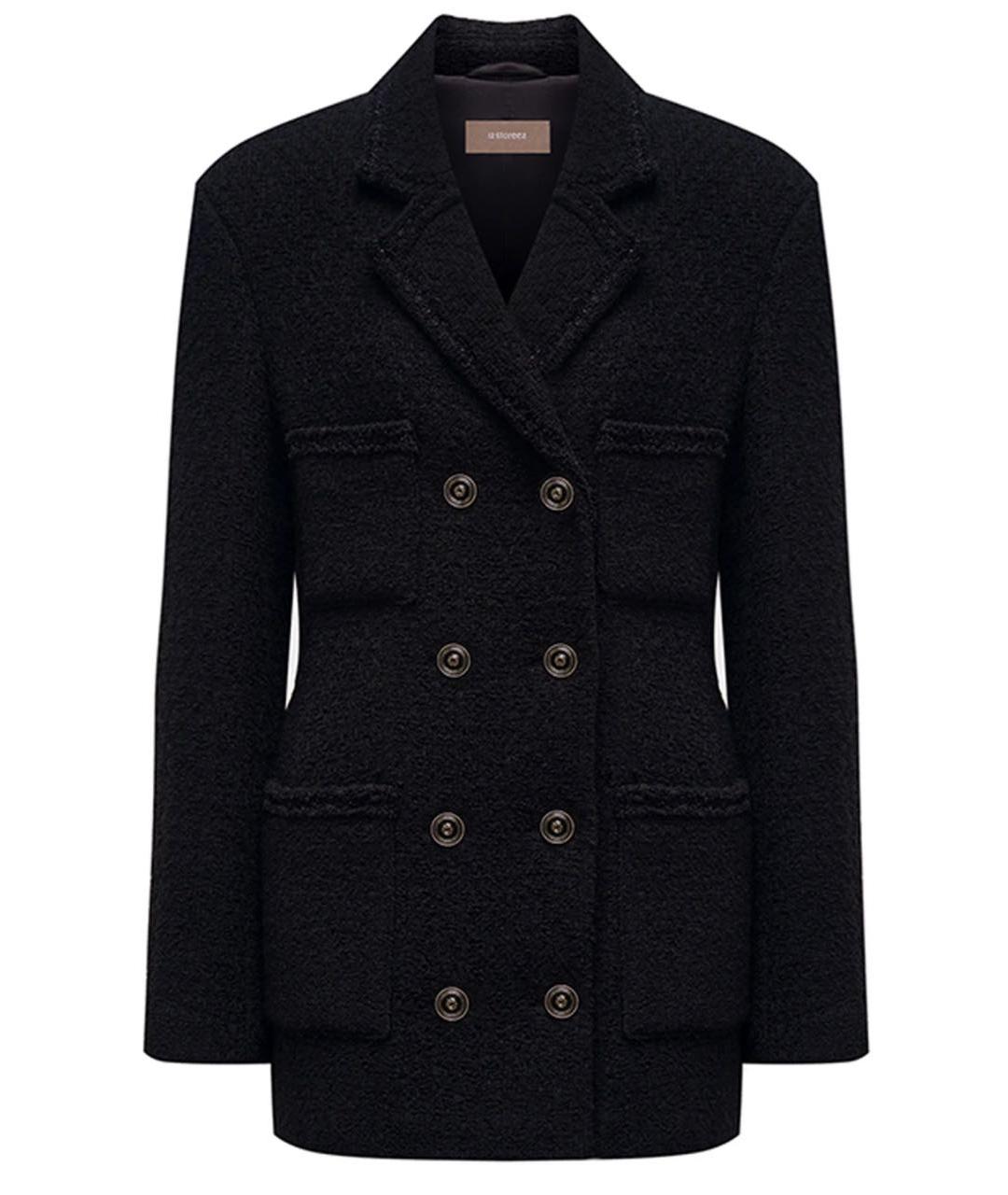 12 STOREEZ Черный шерстяной жакет/пиджак, фото 9