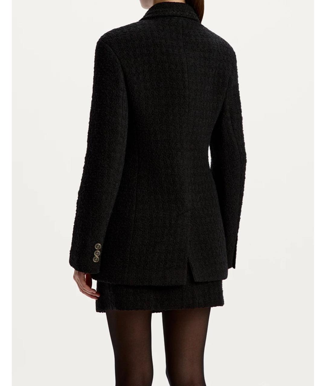 12 STOREEZ Черный шерстяной жакет/пиджак, фото 2