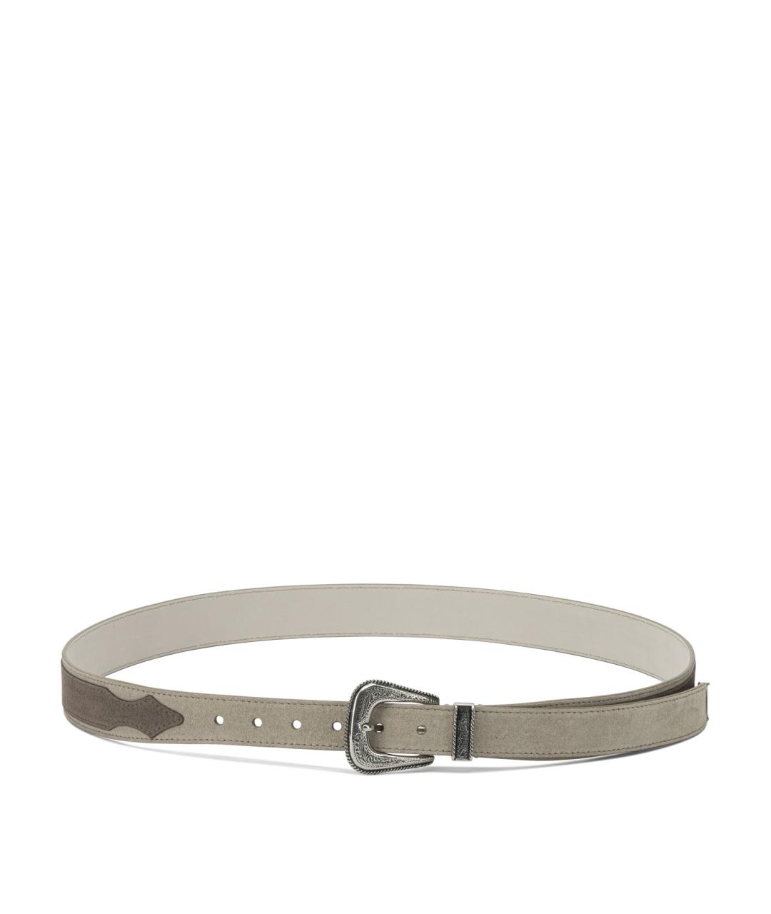 BRUNELLO CUCINELLI Бежевый кожаный ремень, фото 1