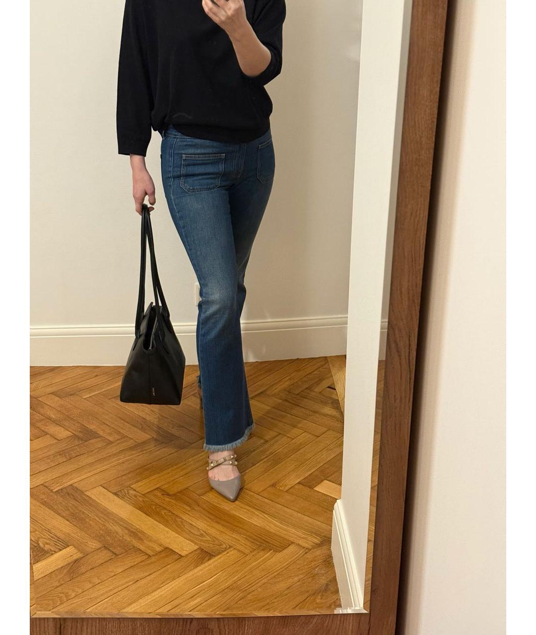 STELLA MCCARTNEY Синие хлопко-эластановые джинсы клеш, фото 5