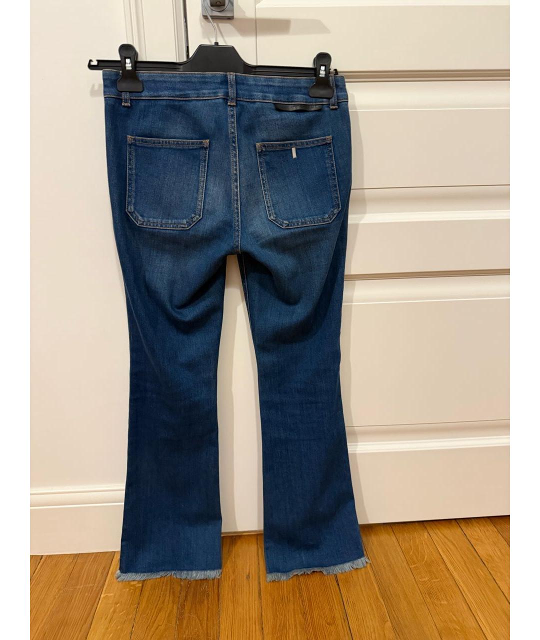 STELLA MCCARTNEY Синие хлопко-эластановые джинсы клеш, фото 2