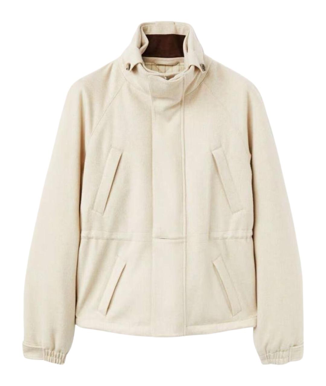 LORO PIANA Бежевый кашемировый пуховик, фото 1