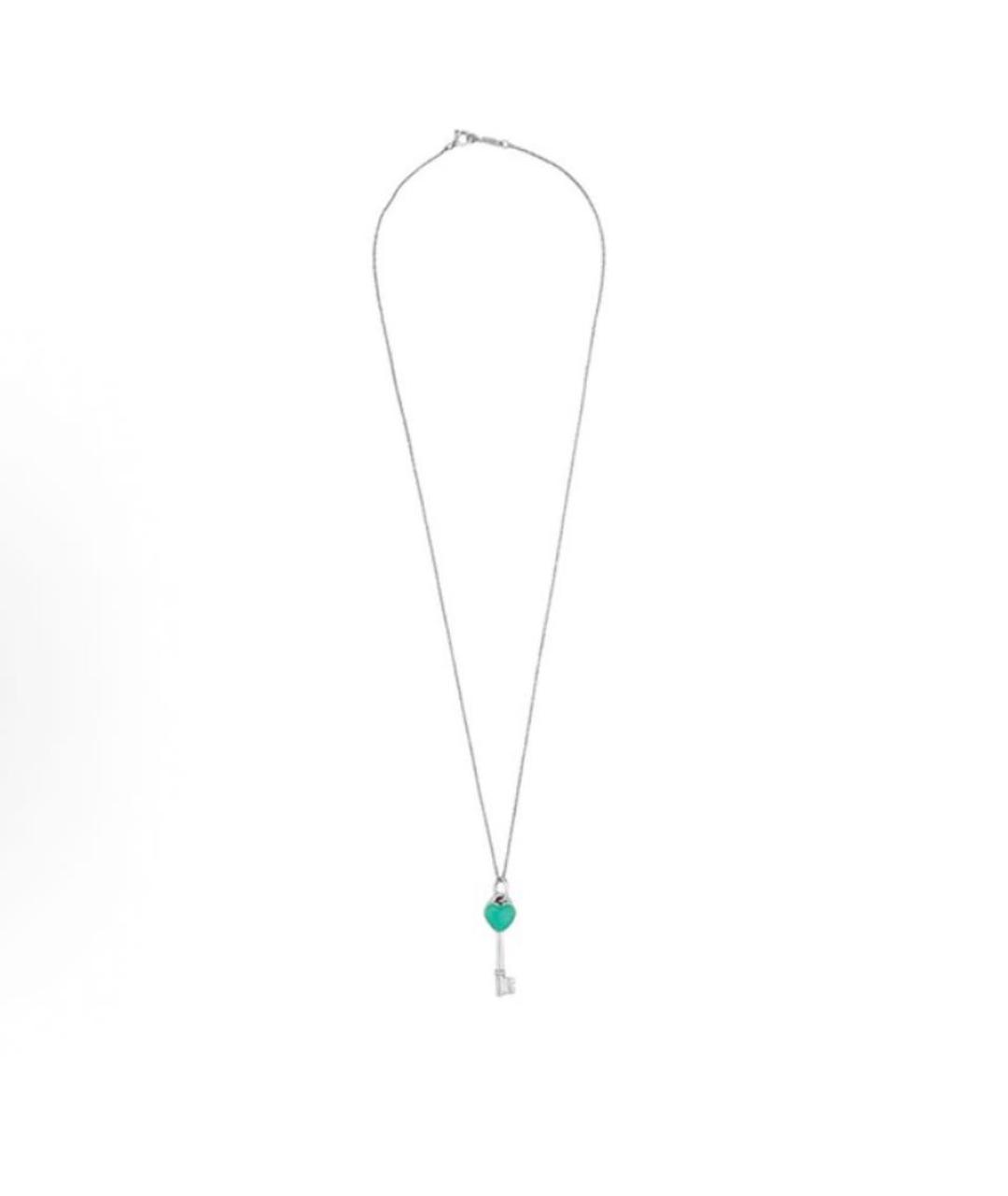 TIFFANY&CO Бирюзовая серебряная подвеска, фото 3