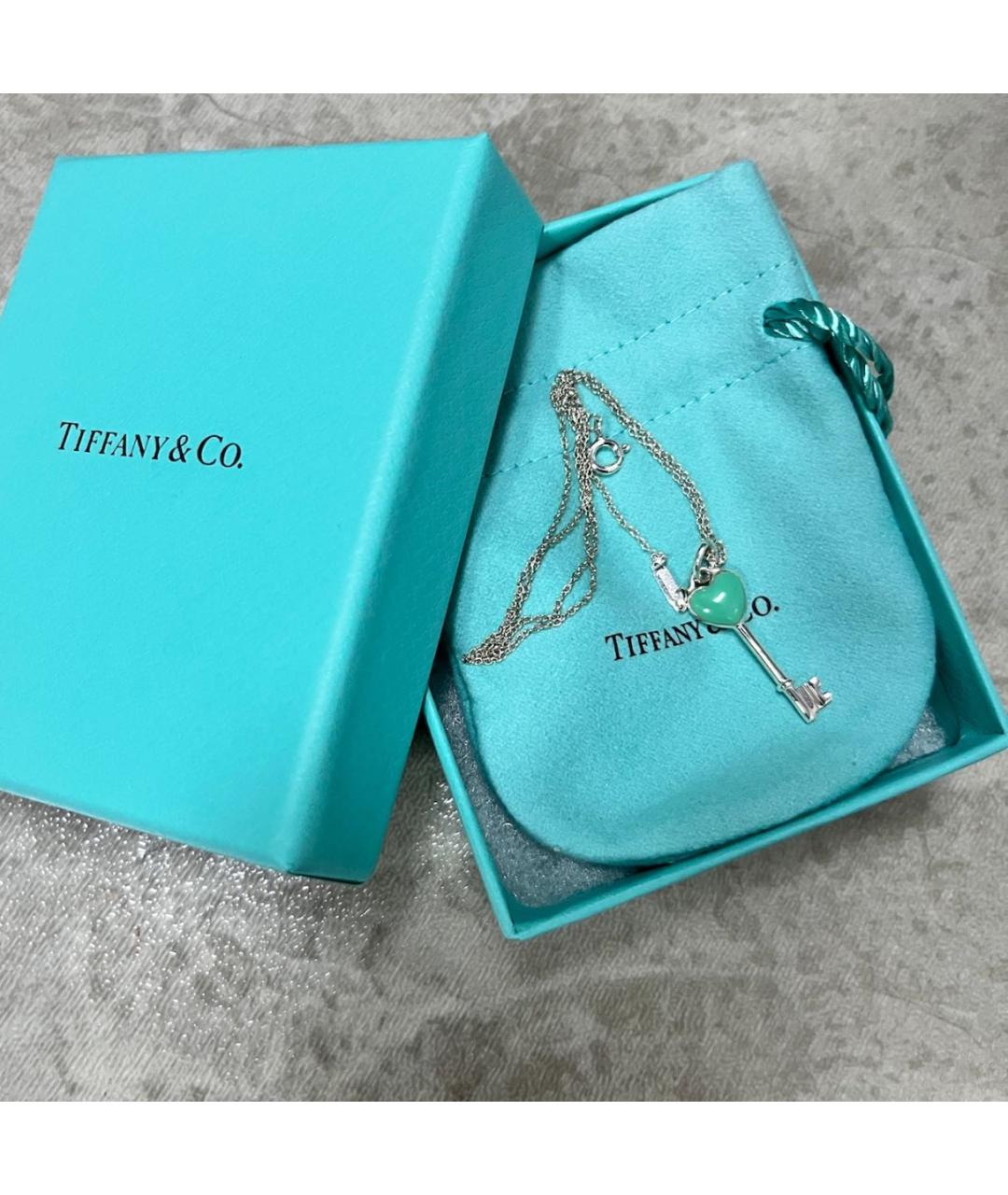 TIFFANY&CO Бирюзовая серебряная подвеска, фото 4