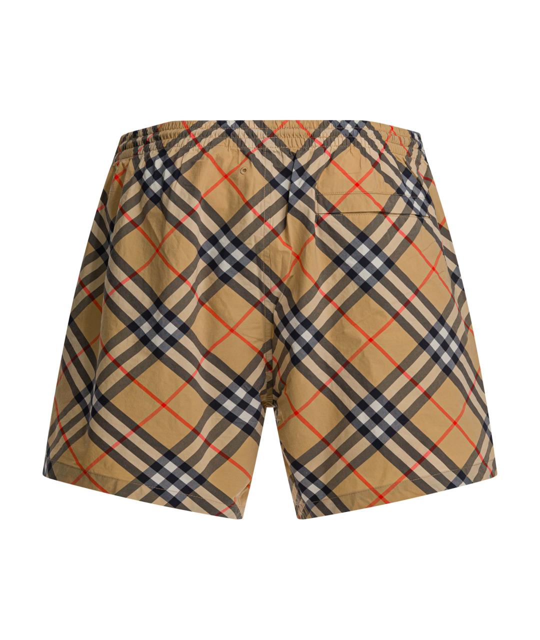 BURBERRY Бежевые полиамидовые шорты, фото 2