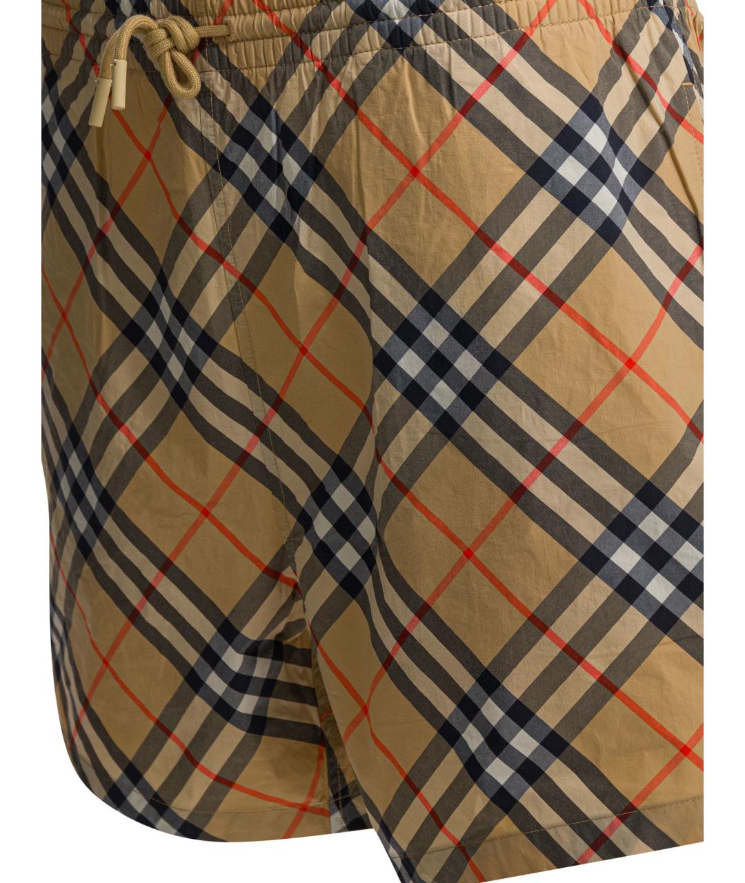 BURBERRY Бежевые полиамидовые шорты, фото 4