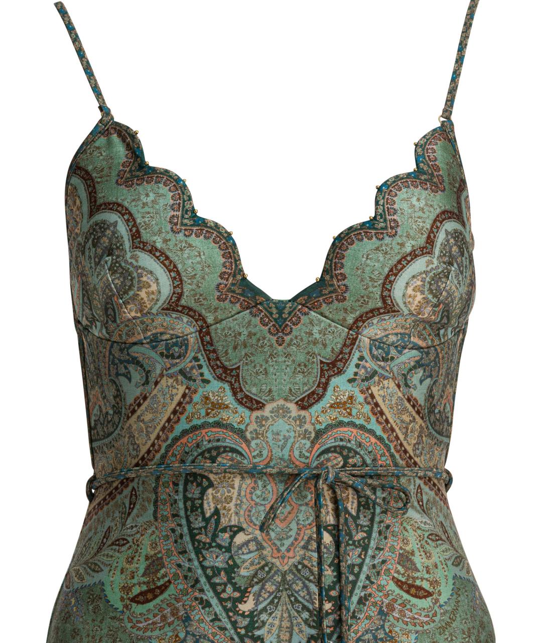 ZIMMERMANN Зеленый полиамидовый купальник, фото 3