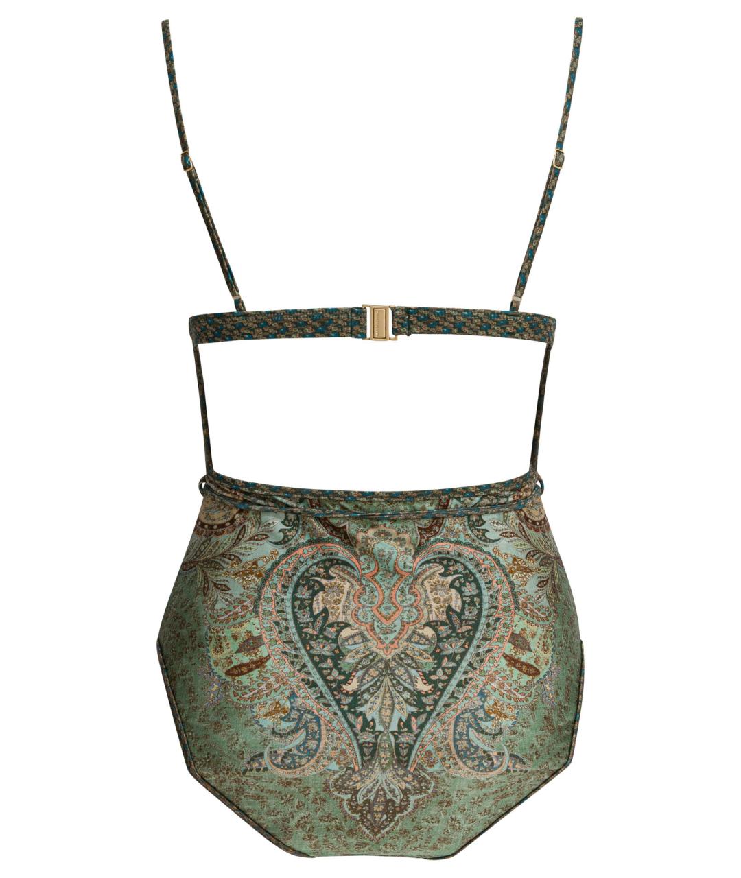 ZIMMERMANN Зеленый полиамидовый купальник, фото 2