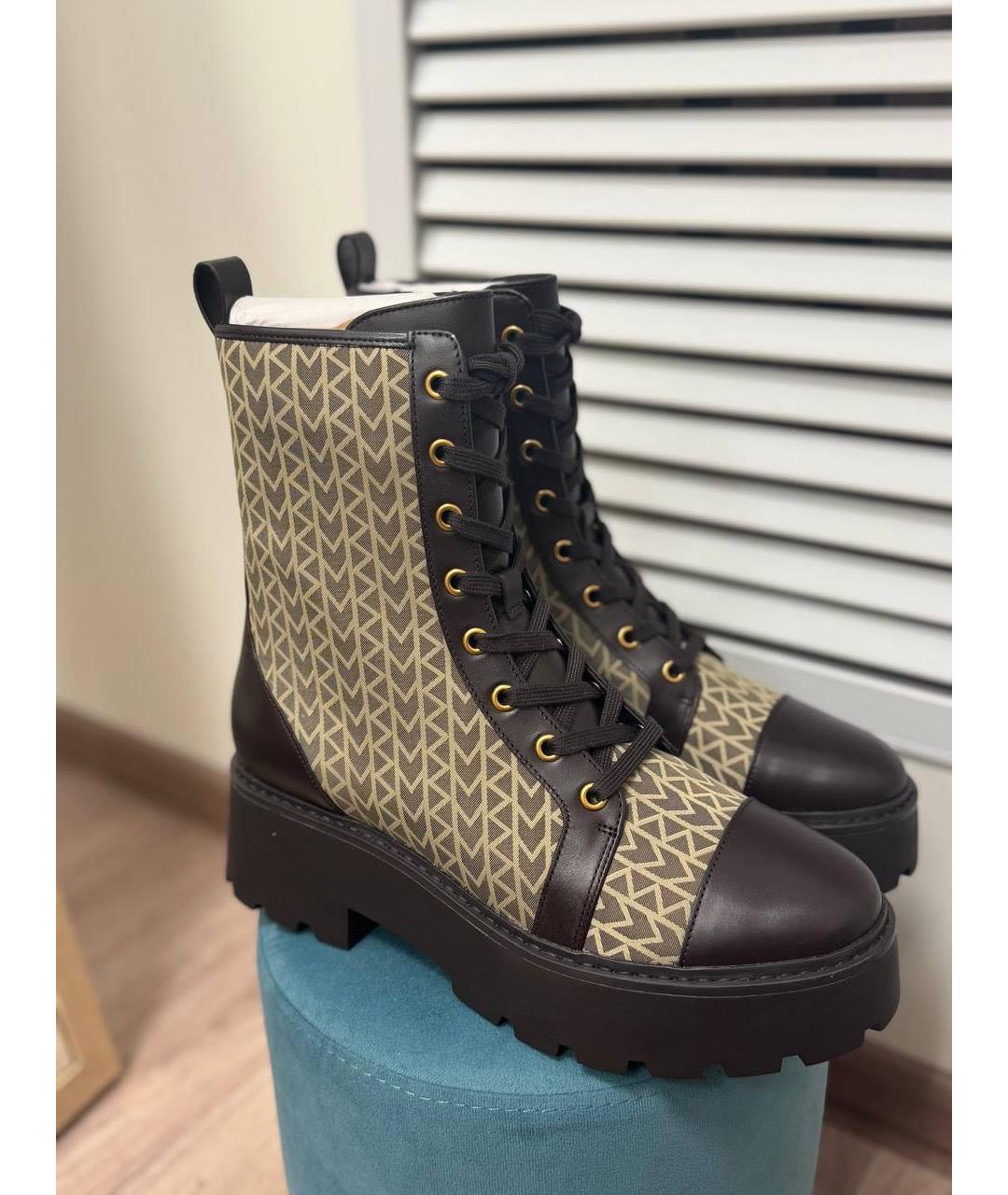 MICHAEL KORS Бежевые кожаные ботинки, фото 2